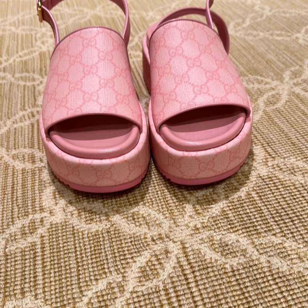 Pink Gucci Platform Sandals Size 40 - Picture 5 of 5